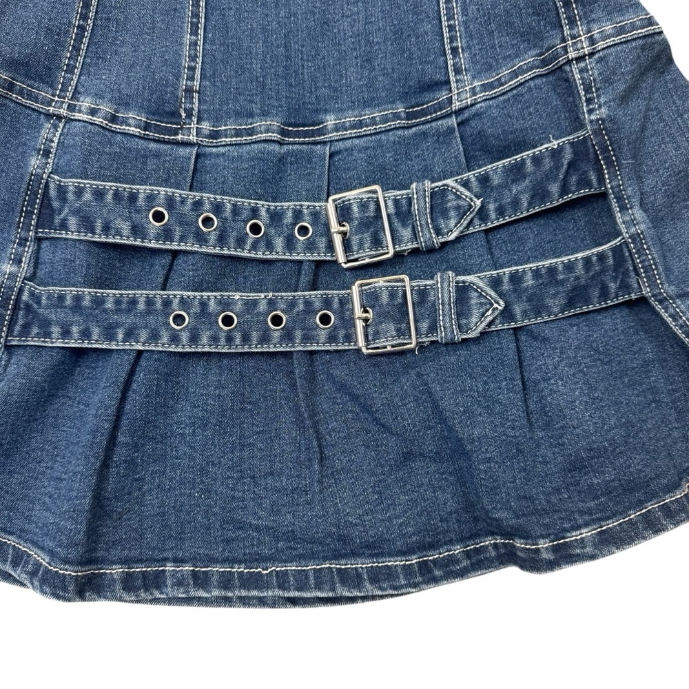 NWT Love Tree Strapless Denim Belted Jean Mini Tube Dress Boutique Coastal - Picture 5 of 7